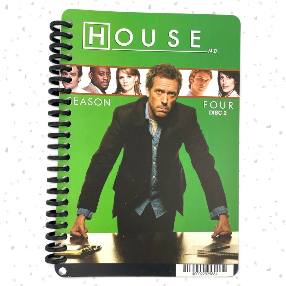 House MD Green Mini Movie Poster Journal Notebook Diary Hand Crafted Lined Paper